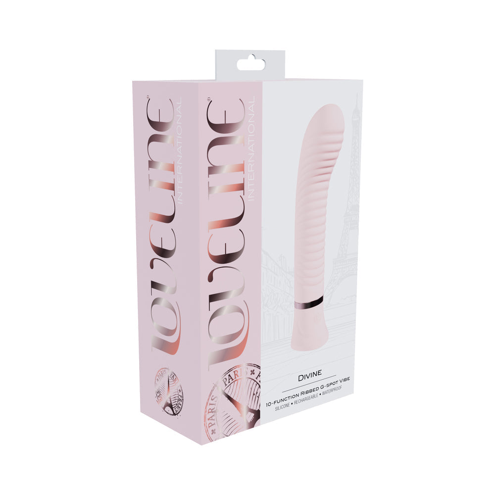 Loveline Divine Sili Rib G-Spot Vibrator - Pink