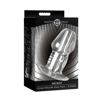Master Series Dicked Clear Hollow Anal Plug Extra Large