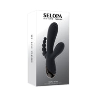 Triple Shaft Vibrator - Selopa Triple Aces Black