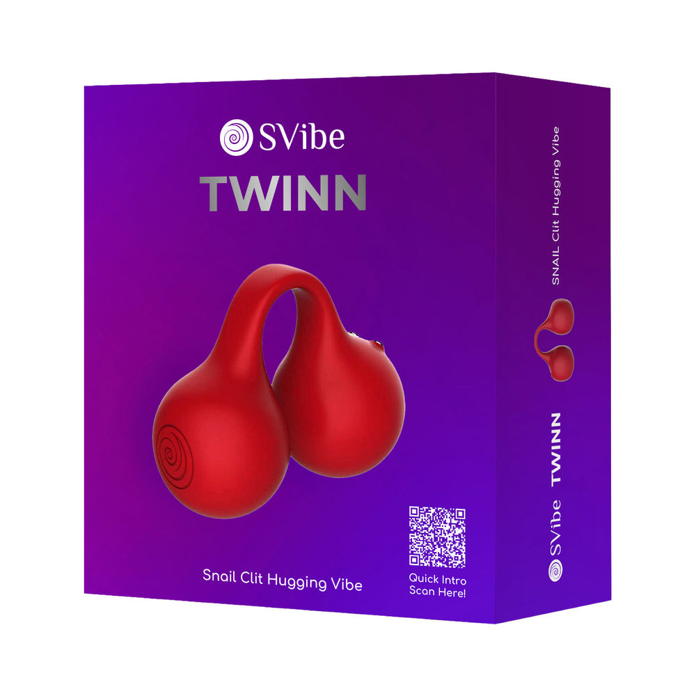 Snail Twinn Finger Vibrator Cherry