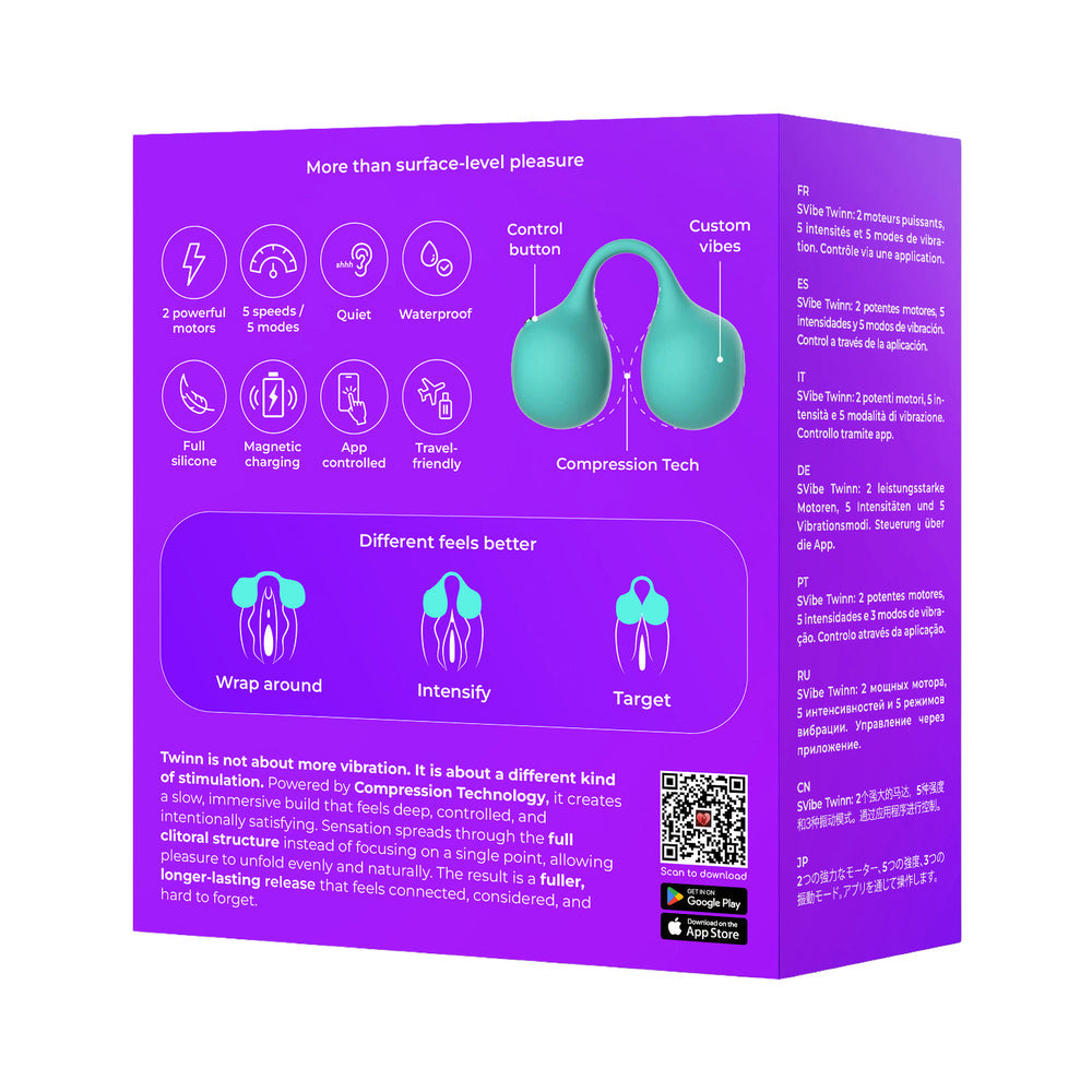 SVibe Snail Twinn Finger Vibrator in Tiffany