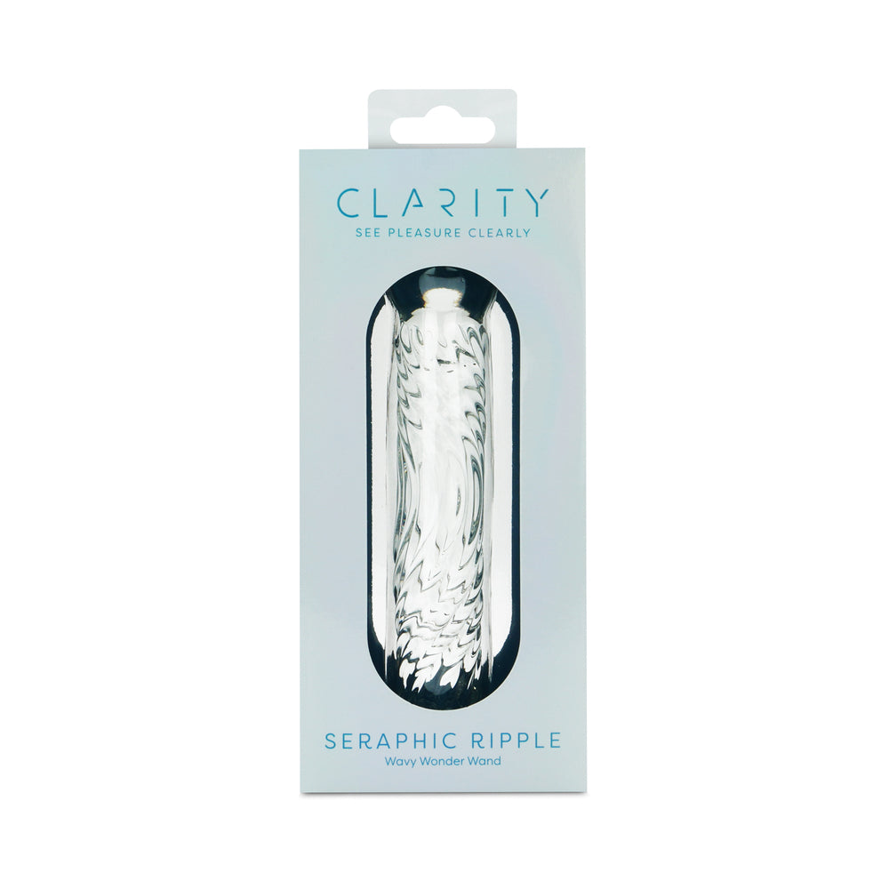 Seraphic Ripple Textured Glass Dildo