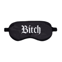 Ouch! Satin Black Printed Mask - Bitch