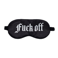 Ouch! Satin Black Printed Mask - Fuck Off