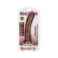 RealRock 8in Cock Curved Brown Dildo