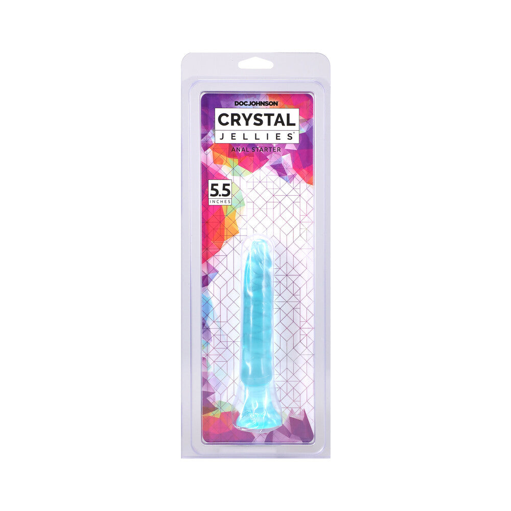 Teal Crystal Jellies Anal Starter Plug - 5.5 Inch