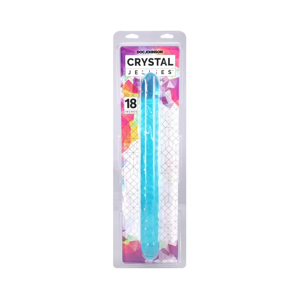 Crystal Jellies Double Dong - 18 Inch Teal