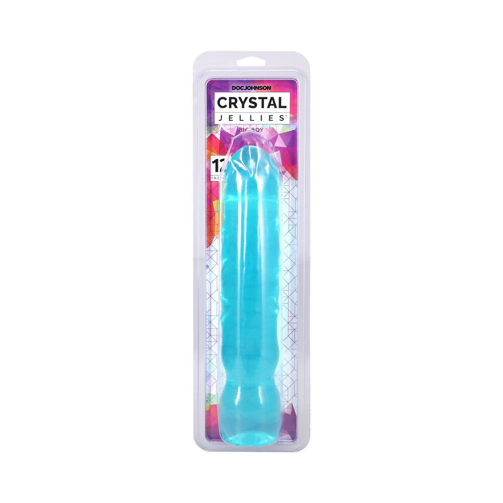 Crystal Jellies Big Boy Dildo - 12 Inch Teal