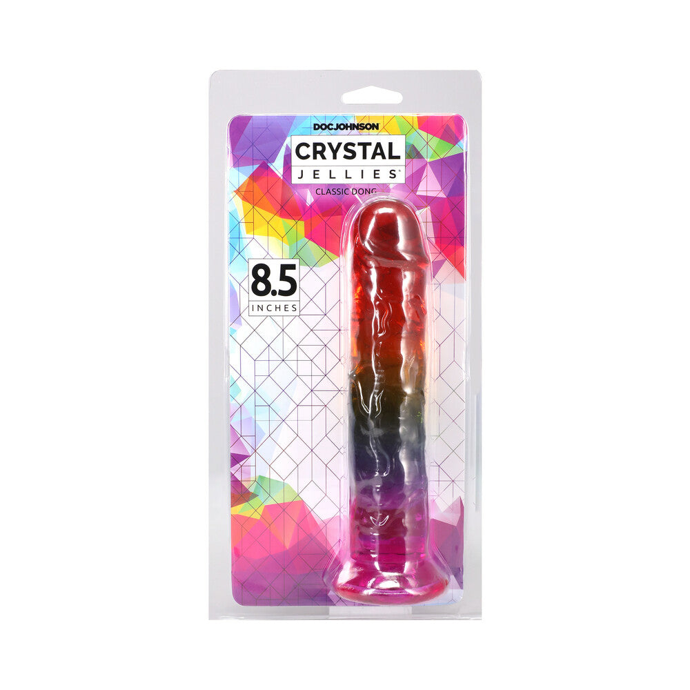 Crystal Jellies 8.5-Inch Dong - Rainbow