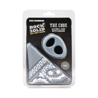 Cock Ring and Bandana Set - Rock Solid The Code C-Ring GryBk
