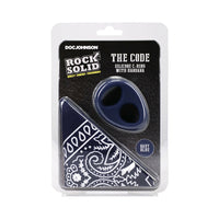 Cock Ring and Bandana Set - Rock Solid The Code C-Ring NvyBk