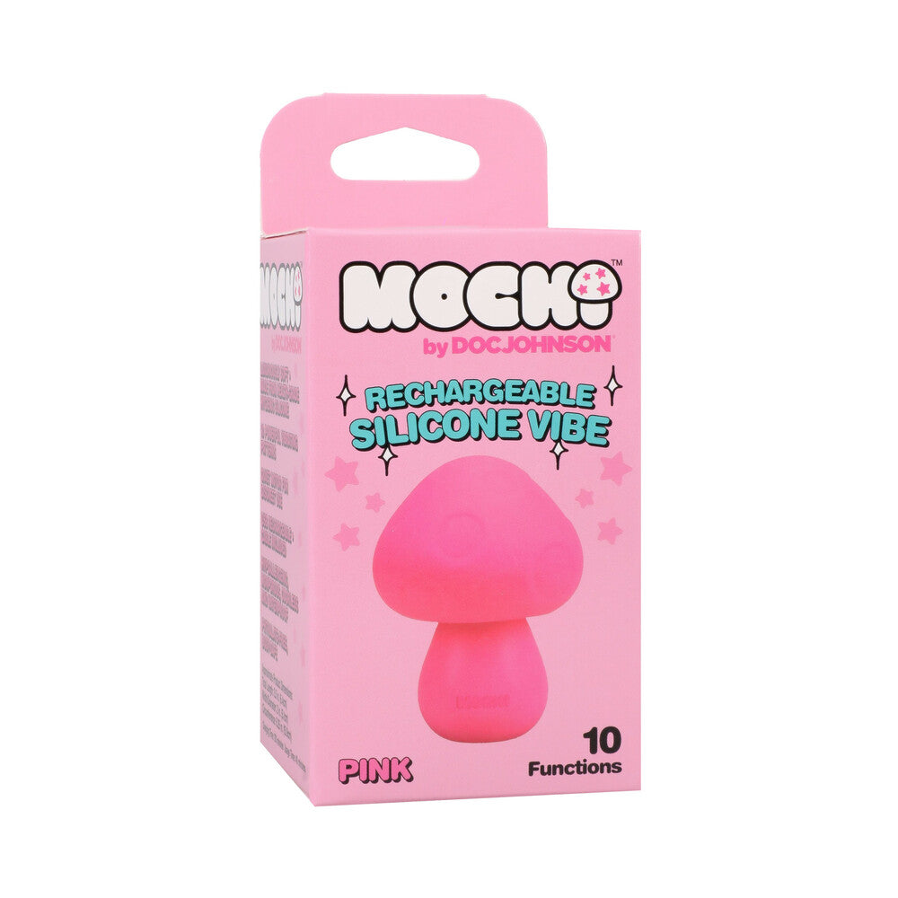 Rechargeable Silicone Vibrator - Mochi Mushroom Vibe Pink