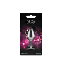 Rear Assets Silver Small Pink Gem Plug