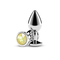 Rear Assets Silver Medium Yellow Gem Plug