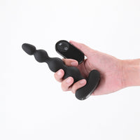 Renegade Reign Vibrating Anal Beads - Black