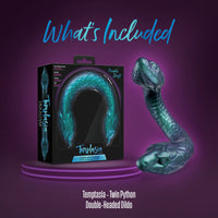 Temptasia Twin Python Double Headed Snake Dildo Dark Milennia