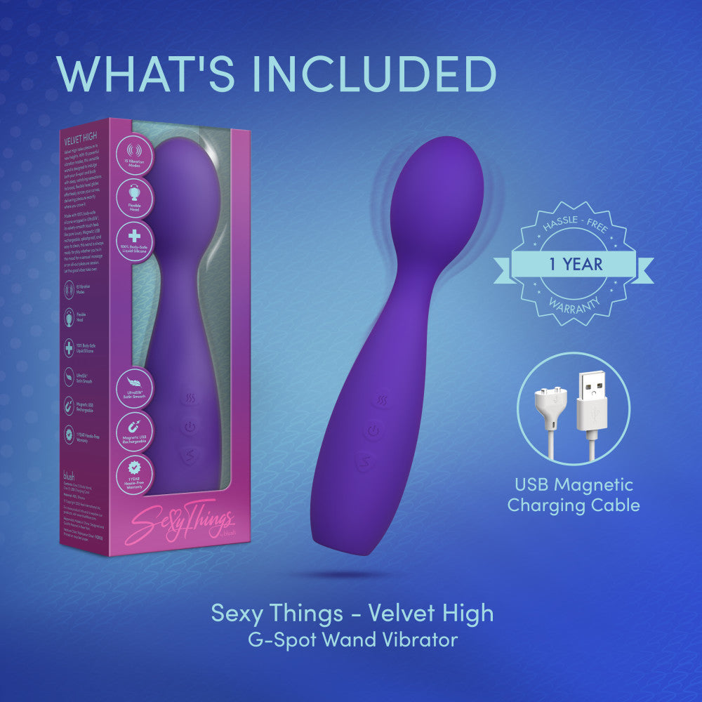 Sexy Things Velvet High Wand Massager