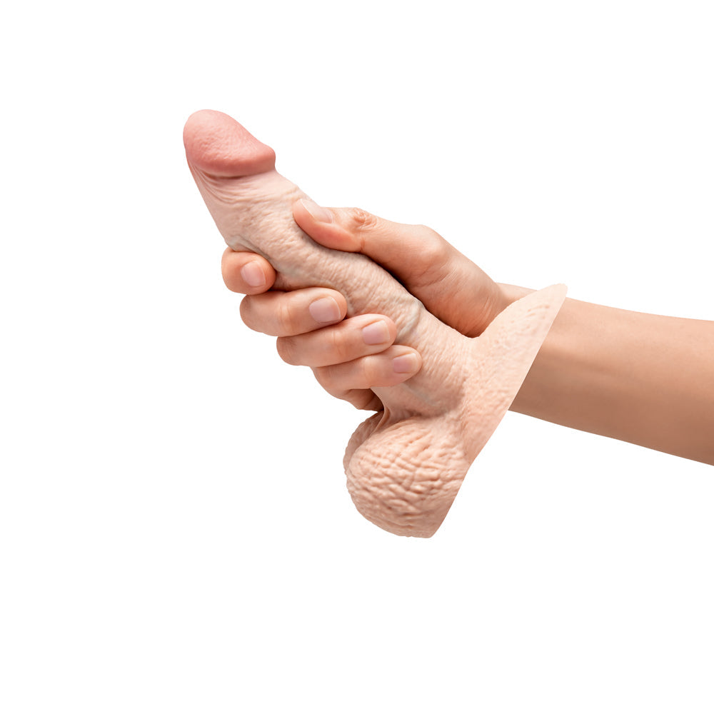 b-Vibe Slipskin Dildo 6in Girthy Cream