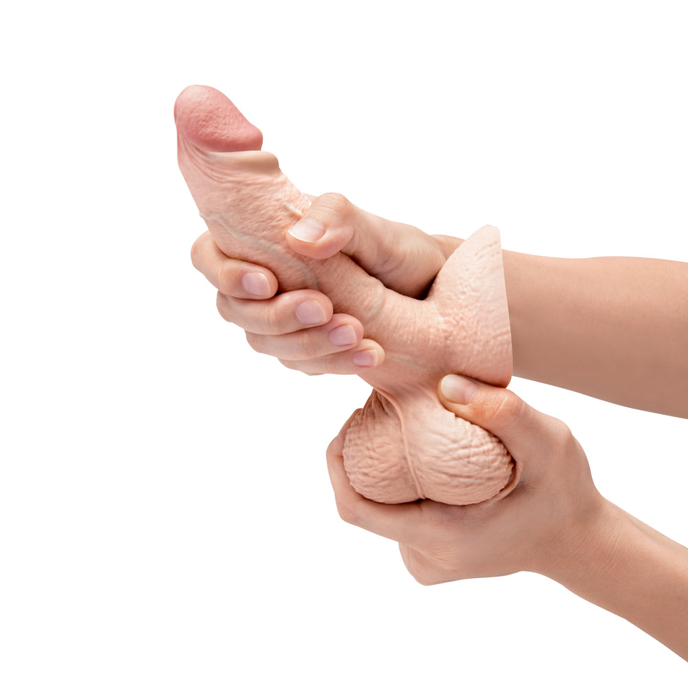 b-Vibe Slipskin Dildo 6in Girthy Cream
