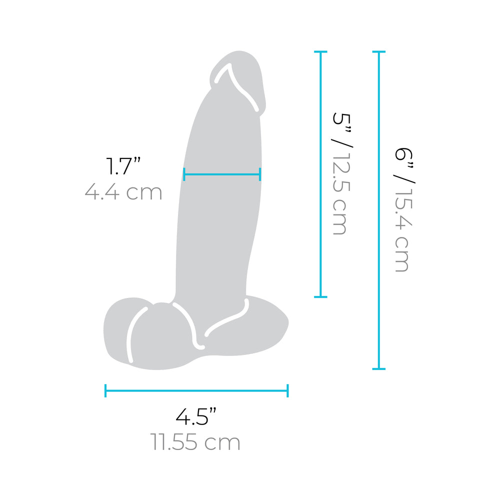 b-Vibe Slipskin Dildo 6in Girthy Cream