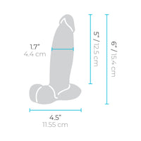 b-Vibe Slipskin Dildo 6in Girthy Cream