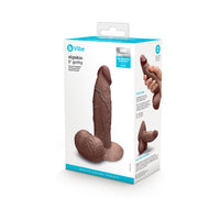 b-Vibe Slipskin Dildo 6in Girthy Brown