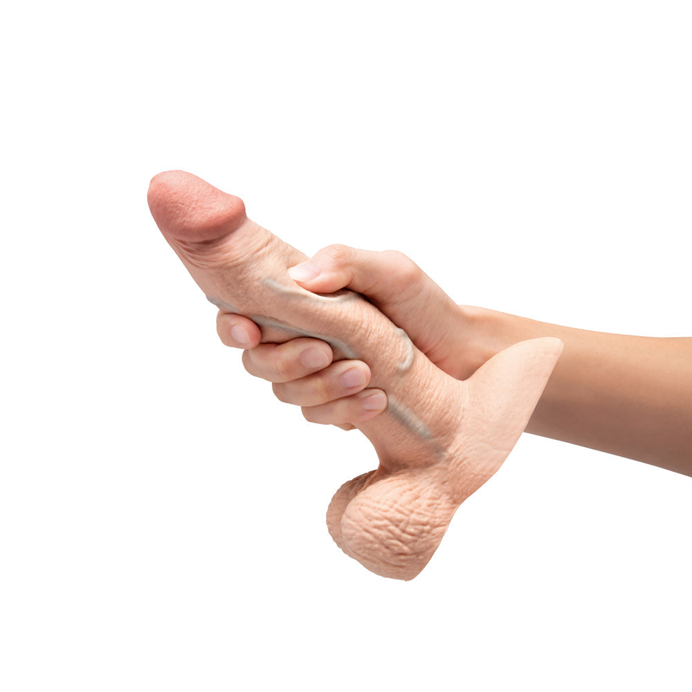 b-Vibe Slipskin Dildo 7in Girthy Cream