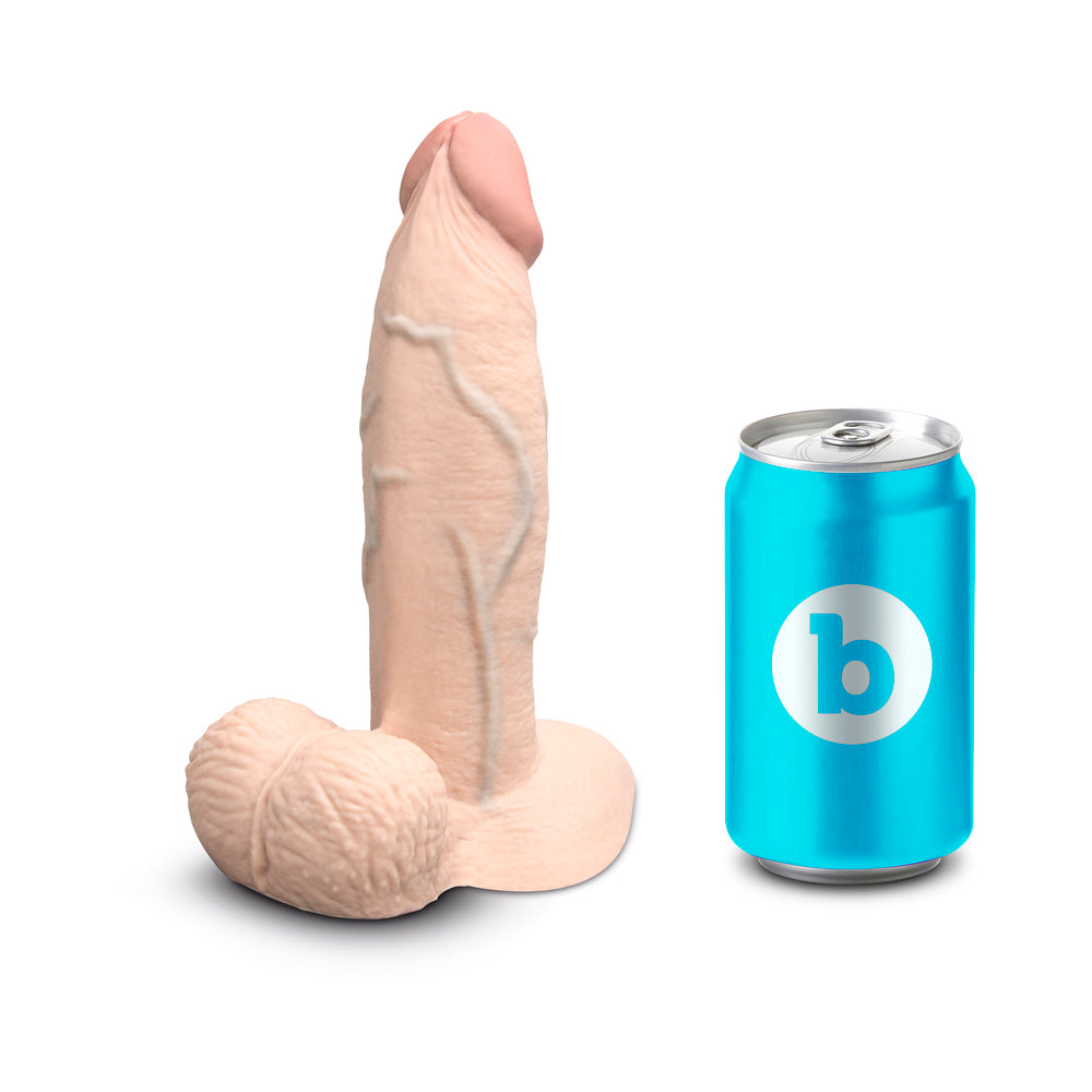 b-Vibe Slipskin Dildo 7in Girthy Cream