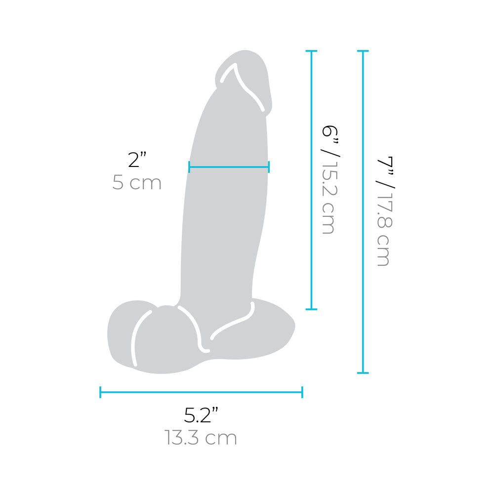 b-Vibe Slipskin Dildo 7in Girthy Cream