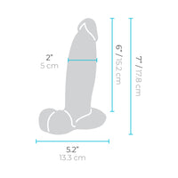 b-Vibe Slipskin Dildo 7in Girthy Cream