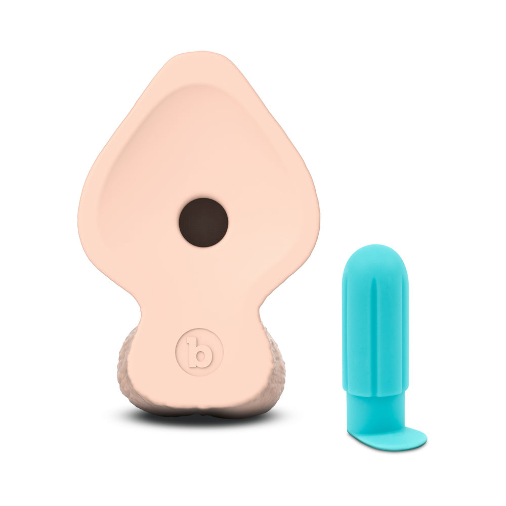 b-Vibe Slipskin Dildo 8in Girthy Cream