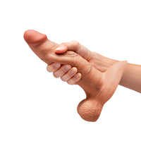 b-Vibe Slipskin Dildo 8in Girthy Mocha