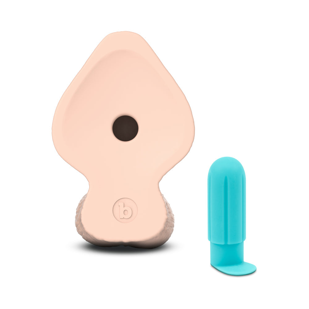b-Vibe Slipskin Dildo 9in Girthy Cream