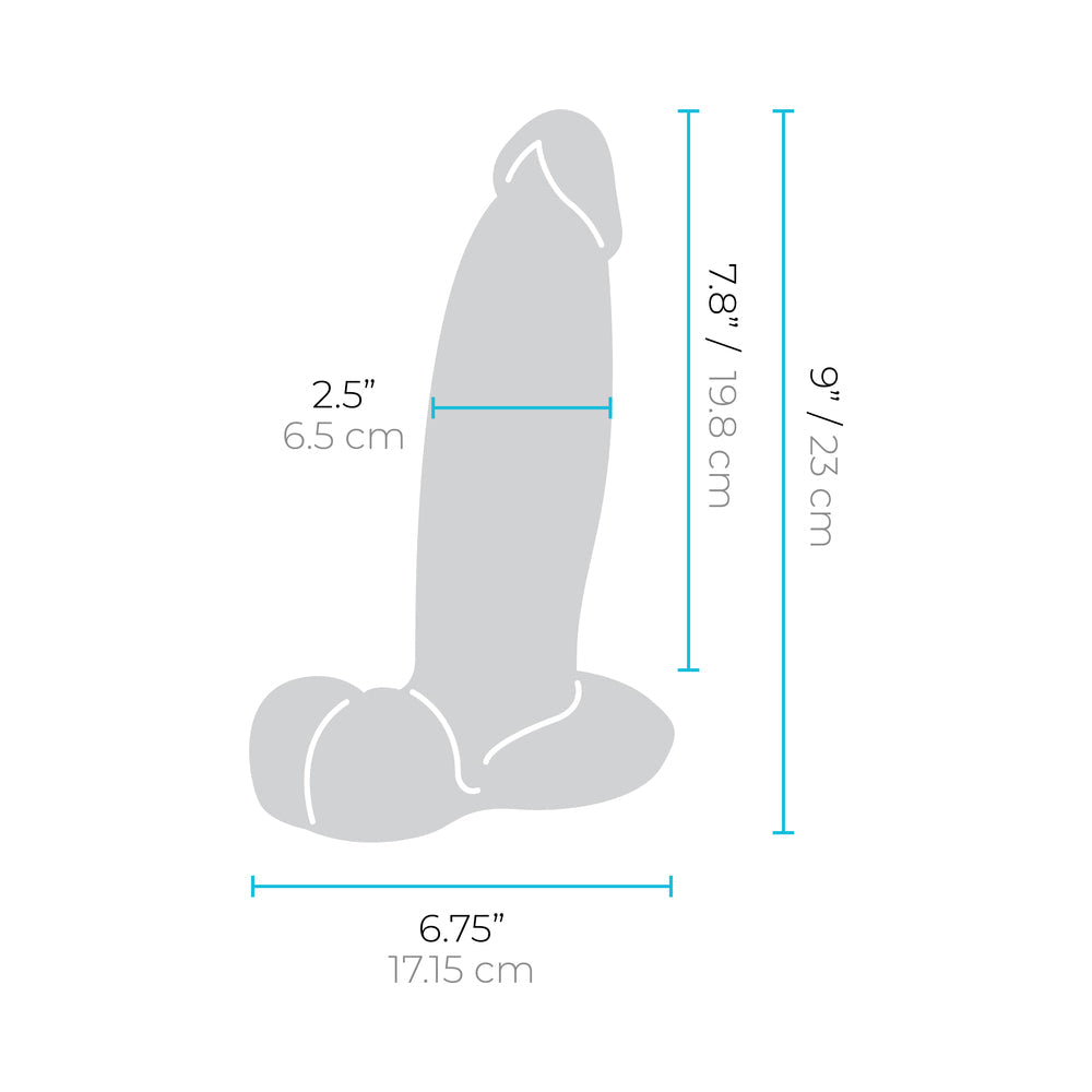 b-Vibe Slipskin Dildo 9in Girthy Cream