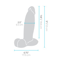 b-Vibe Slipskin Dildo 9in Girthy Cream