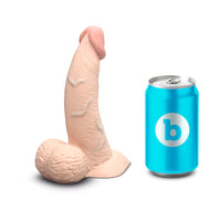 b-Vibe Slipskin Dildo 6.5in Curved Cream