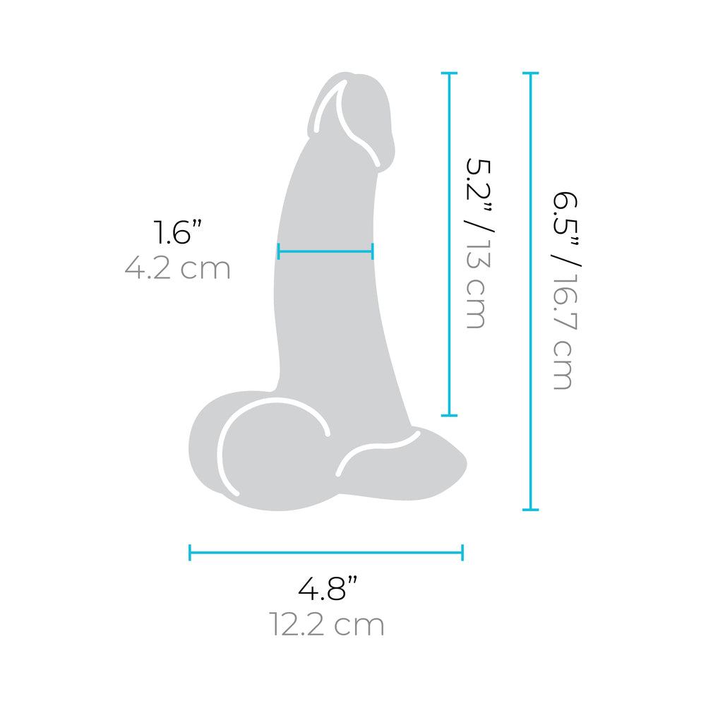 b-Vibe Slipskin Dildo 6.5in Curved Cream