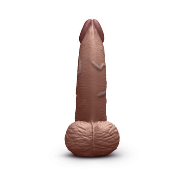 b-Vibe Slipskin Dildo 6.5in Curved Brown