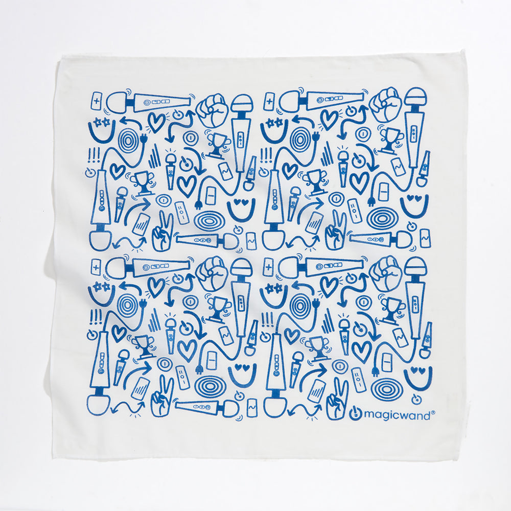 Magic Wand Doodle Bandana - White