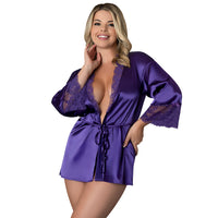 Satin Petals Robe