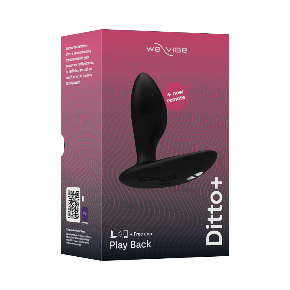We-Vibe Ditto+ Satin Black Luxury Vibrator for Premium Pleasure