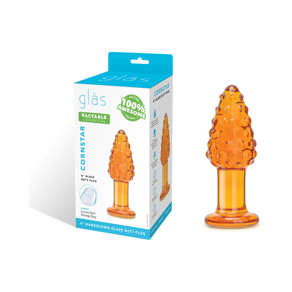Glas Cornstar 4in Glass Butt Plug