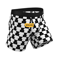 Checkered Pouch Underwear - Size XL