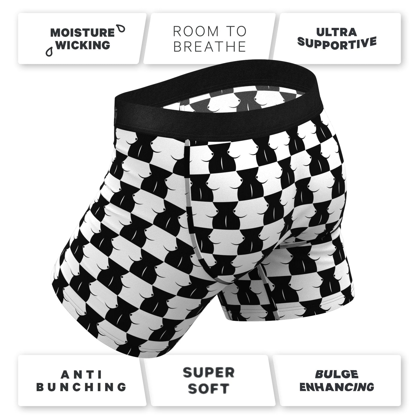 Checkered Pouch Underwear - Size XL