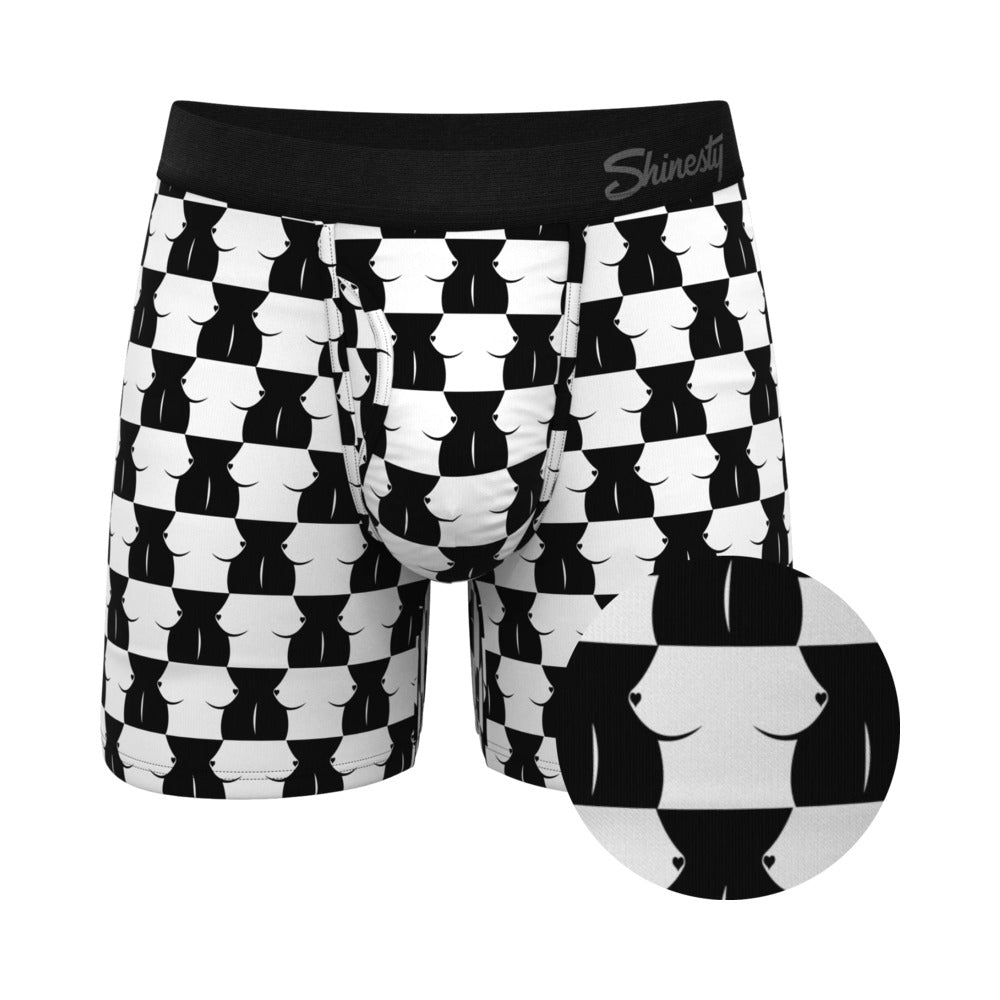 Checkered Pouch Underwear - Size 2X