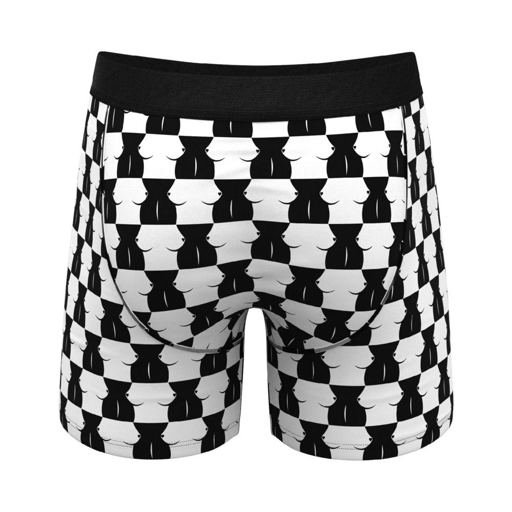 Checkered Pouch Underwear - Size 2X