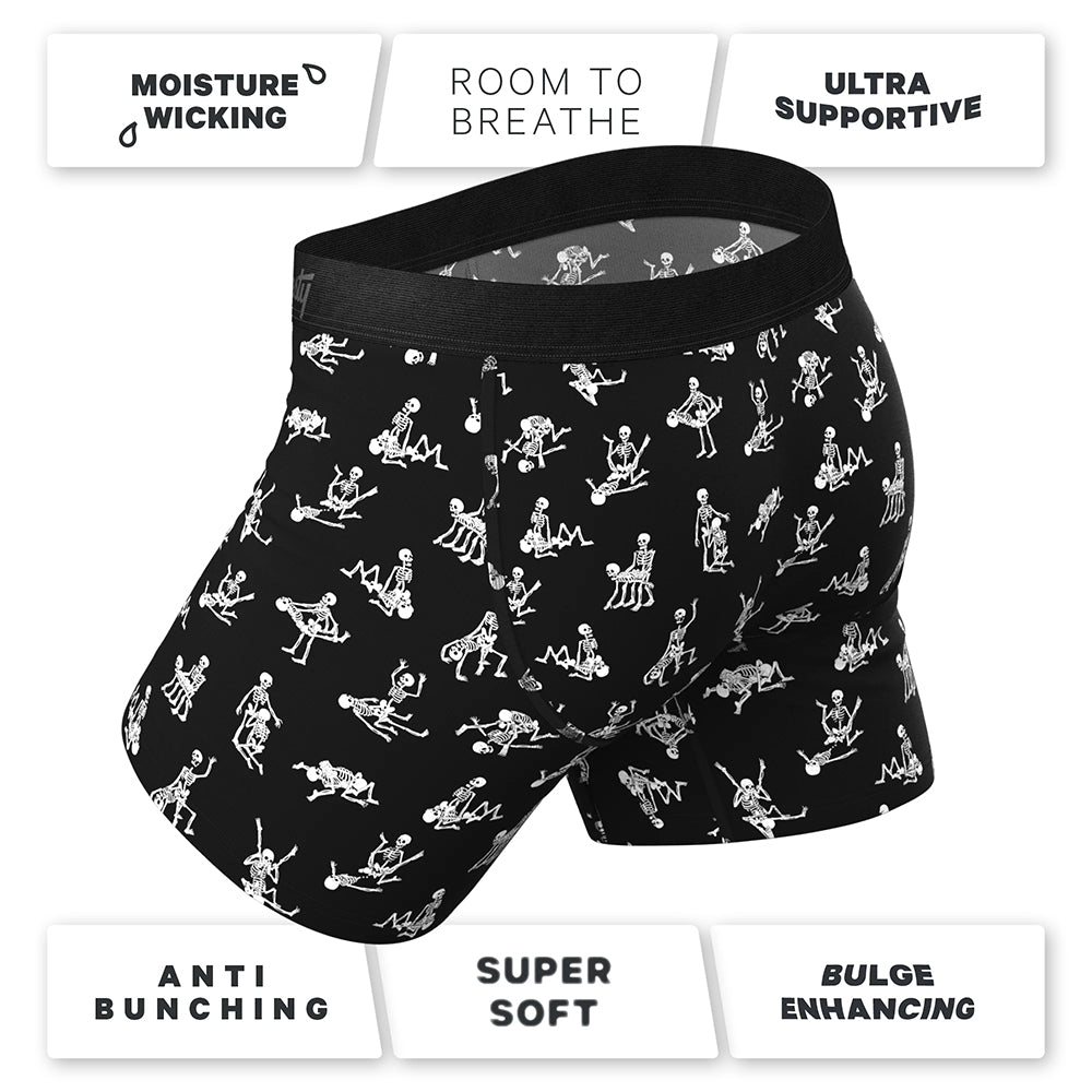 The Bare Back Bones GITD Skeletons Underwear Medium