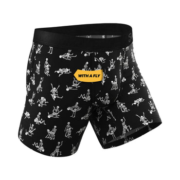 The Bare Back Bones GITD Skeletons Underwear Large