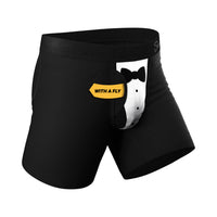 Tuxedo Boxers - Black Tie Underwear S