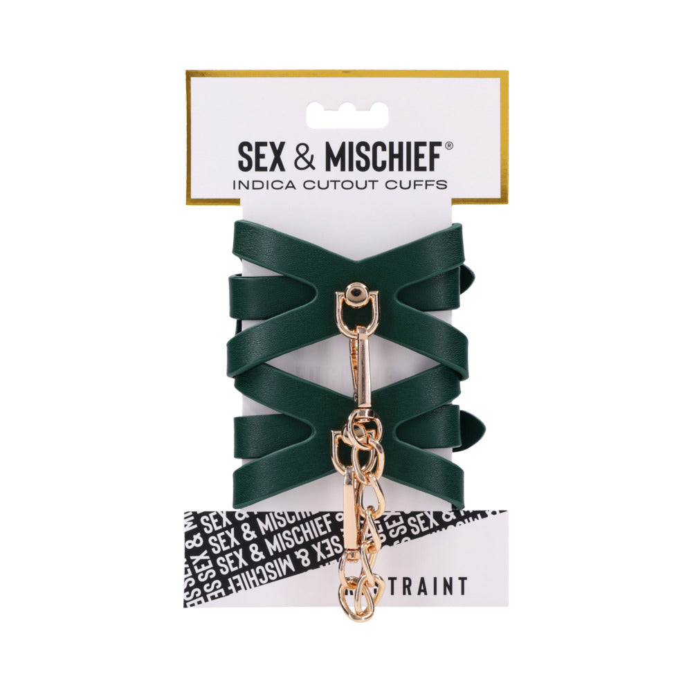 SS S&M Indica Cutout Cuffs - Elegant Restraints